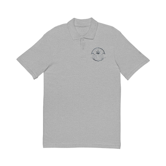 Embroidered Polo Shirt - “Hemp Talez” Design (Grey Logo)
