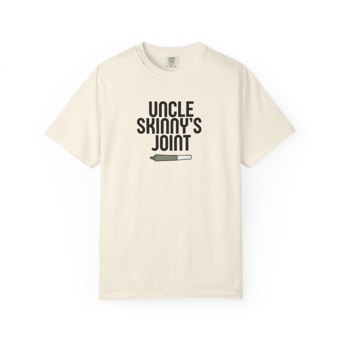 (Unisex) Garment-Dyed T-Shirt - “Uncle Skinny's Joint” Design