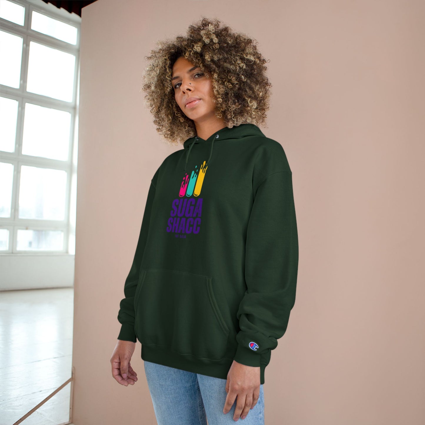 Champion Hoodie - "Suga Shacc" Design