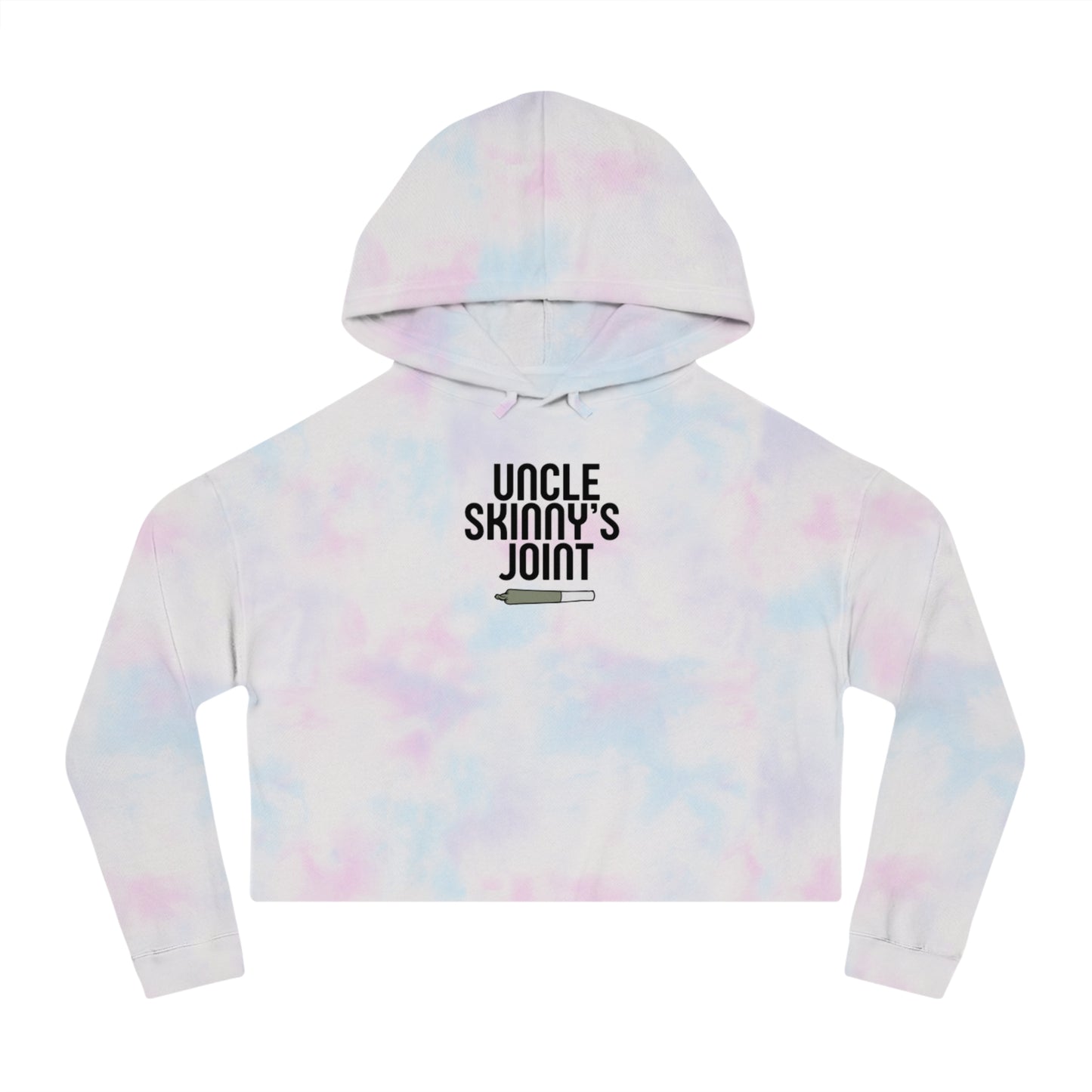 Women's Cropped Hooded Sweatshirt - "Uncle Skinny's Joint" Design