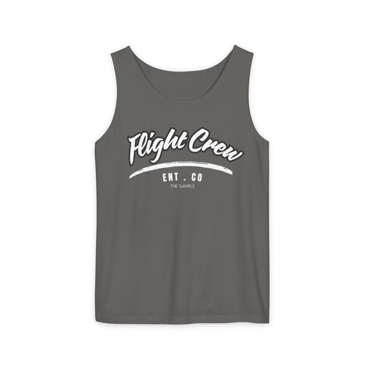 Unisex Garment-Dyed Tank Top - "Flight Crew" Design
