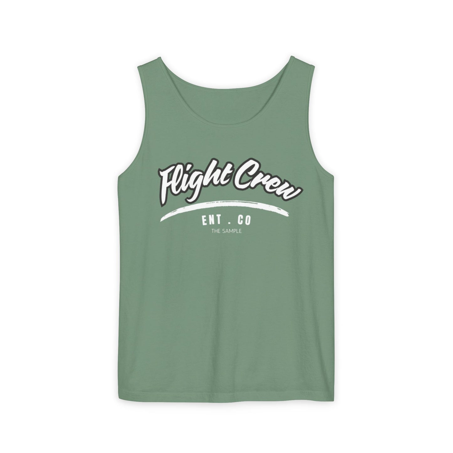 Unisex Garment-Dyed Tank Top - "Flight Crew" Design