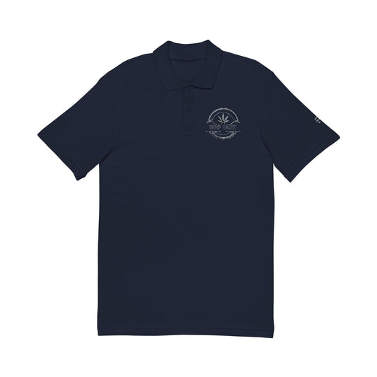 Embroidered Polo Shirt - “Hemp Talez” Design (Grey Logo)
