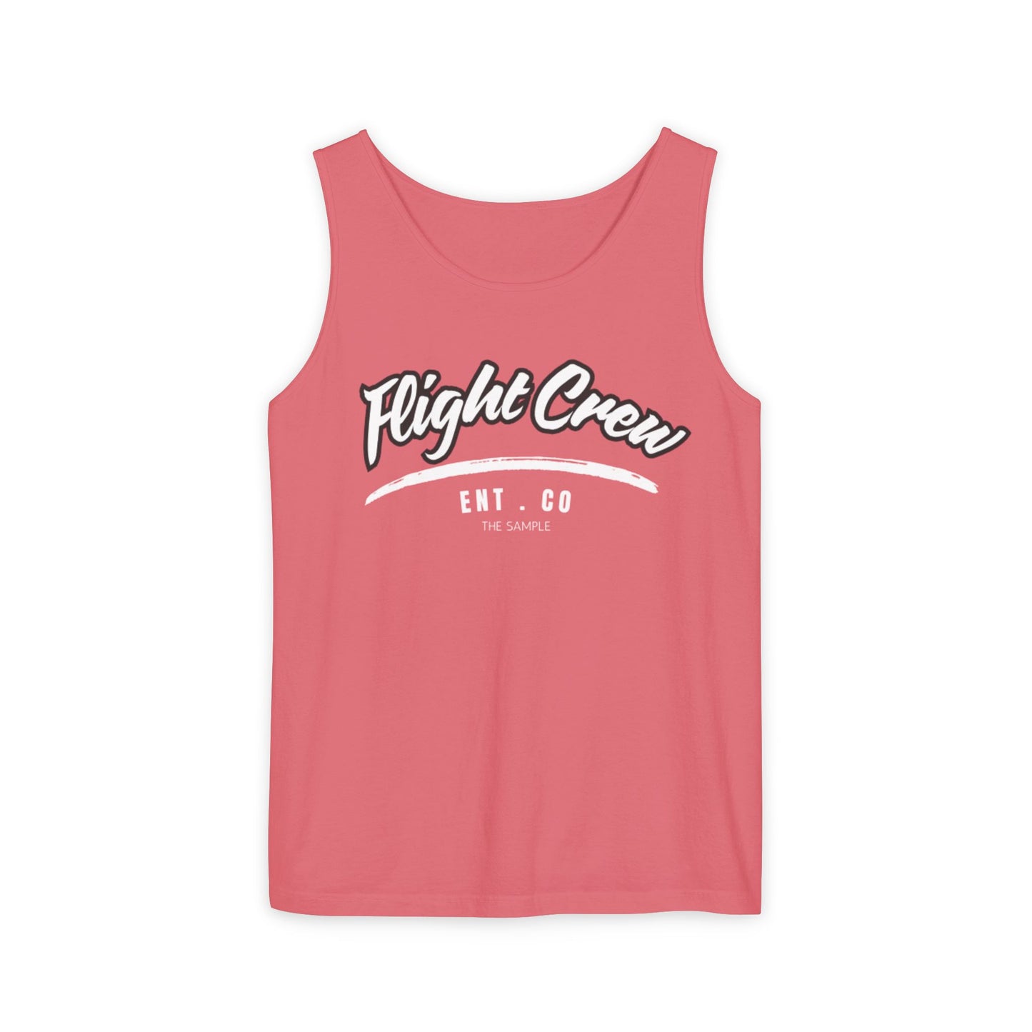 Unisex Garment-Dyed Tank Top - "Flight Crew" Design