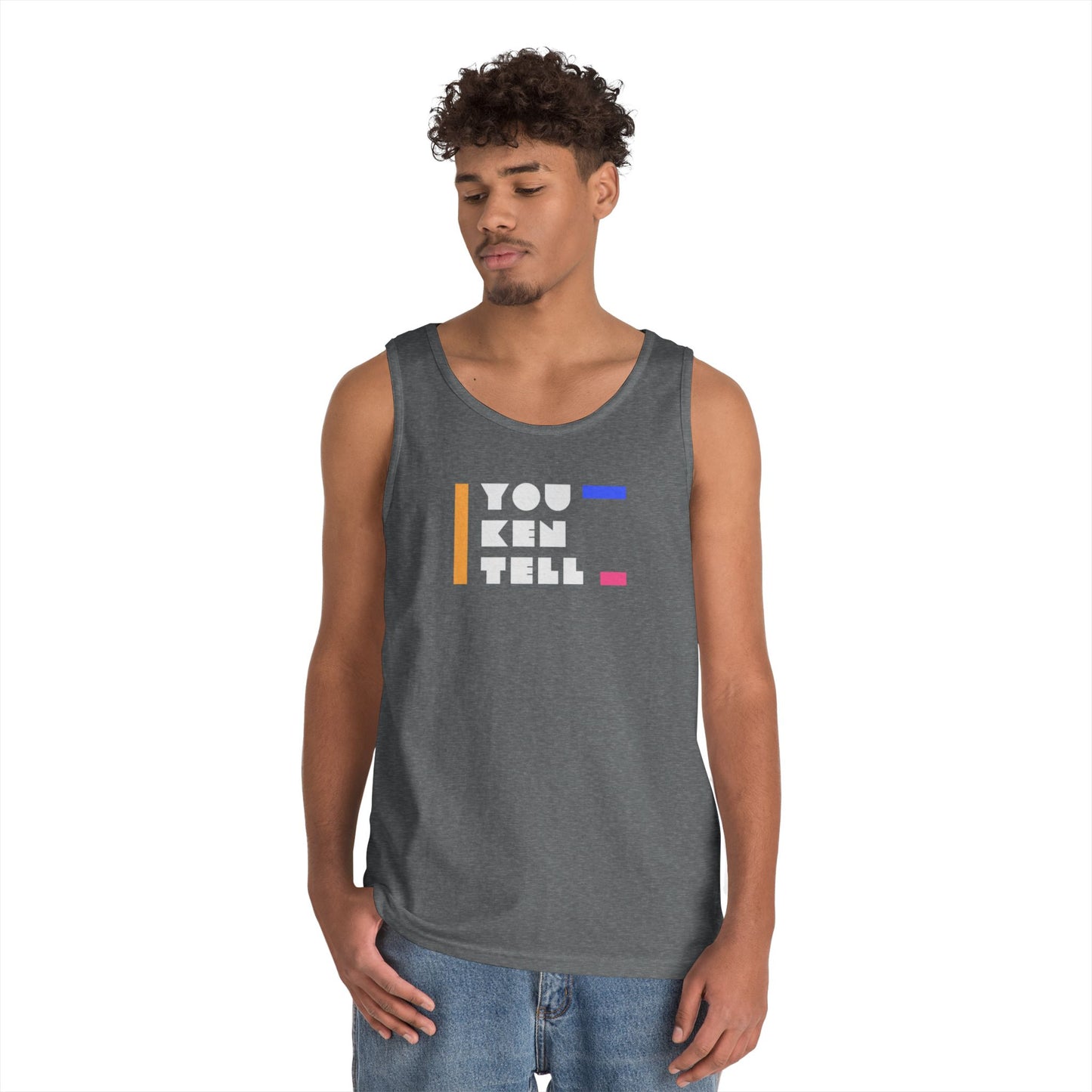 (Unisex) Heavy Cotton Tank Top - “You Ken Tell” Design