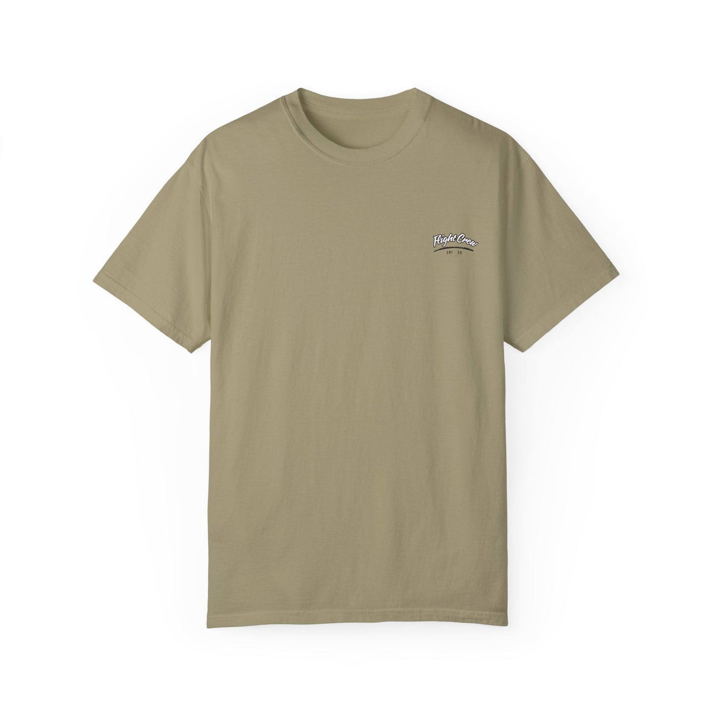 Casual Unisex Garment-Dyed T-Shirt - "Flight Crew" Design