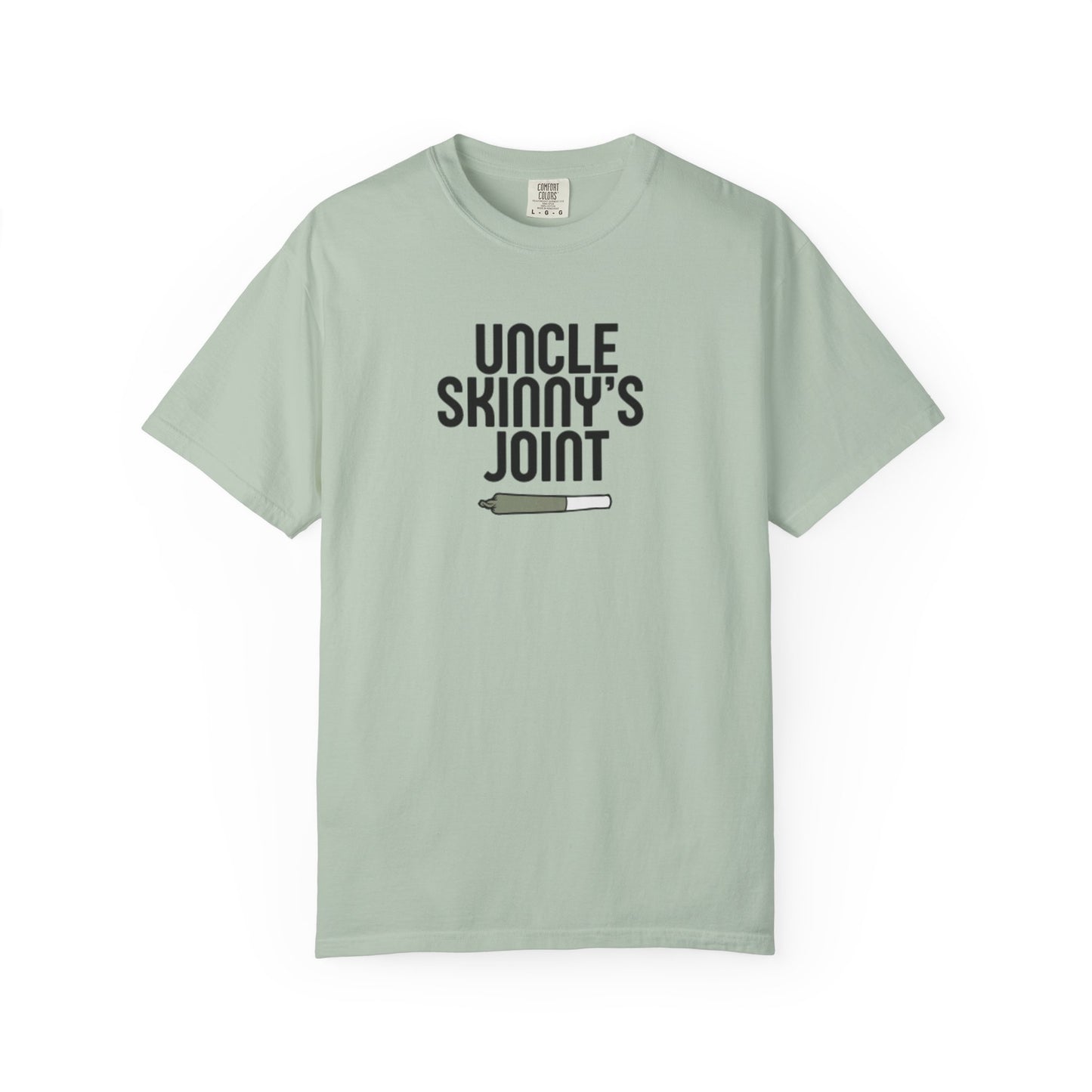 (Unisex) Garment-Dyed T-Shirt - “Uncle Skinny's Joint” Design