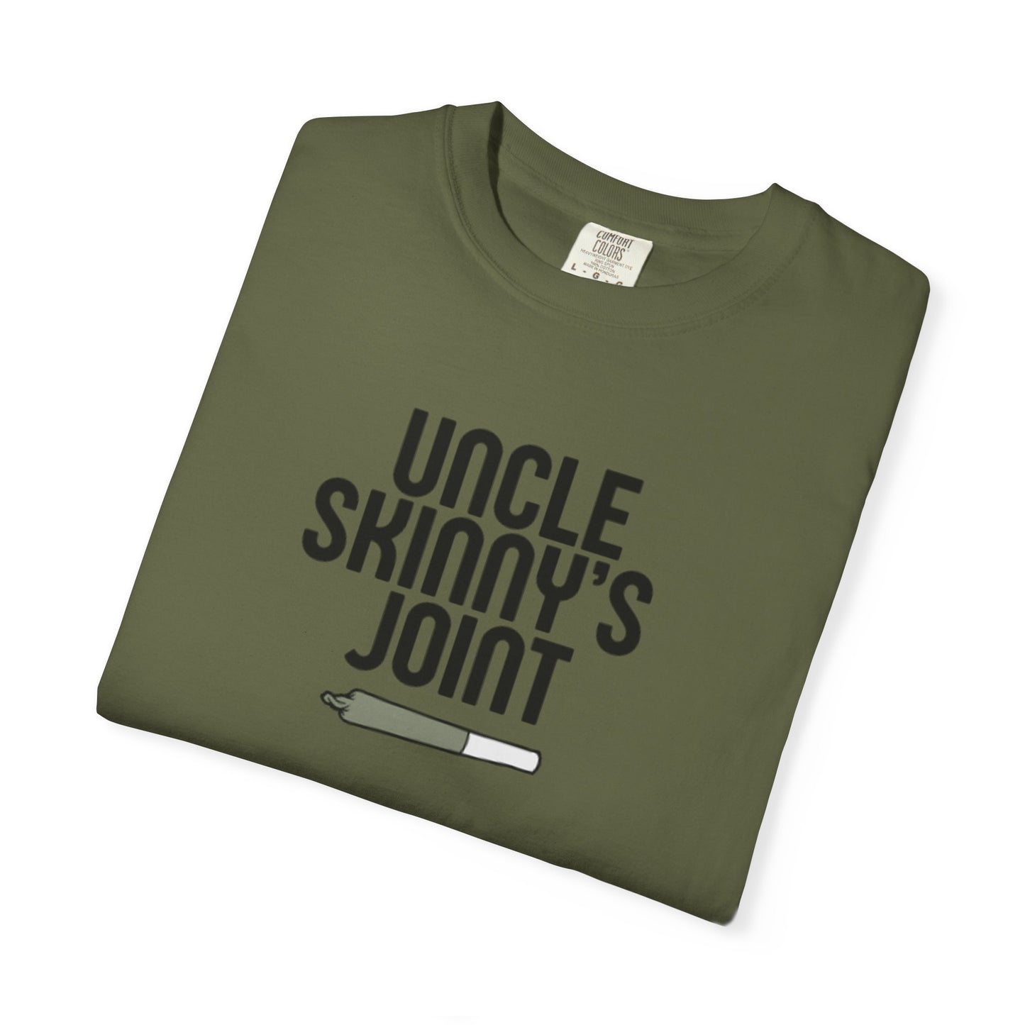 (Unisex) Garment-Dyed T-Shirt - “Uncle Skinny's Joint” Design