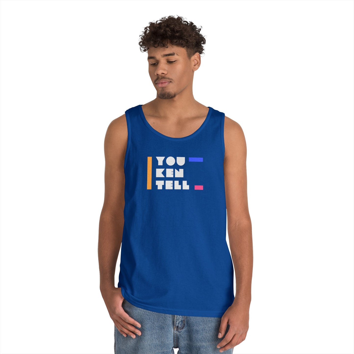 (Unisex) Heavy Cotton Tank Top - “You Ken Tell” Design