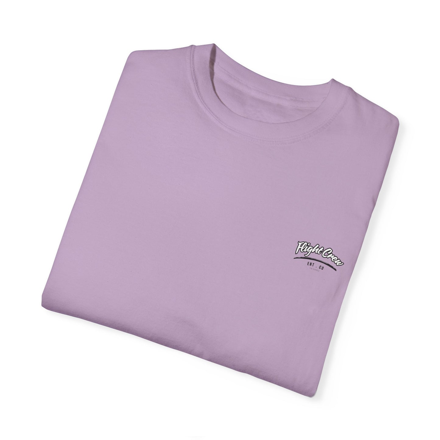Casual Unisex Garment-Dyed T-Shirt - "Flight Crew" Design