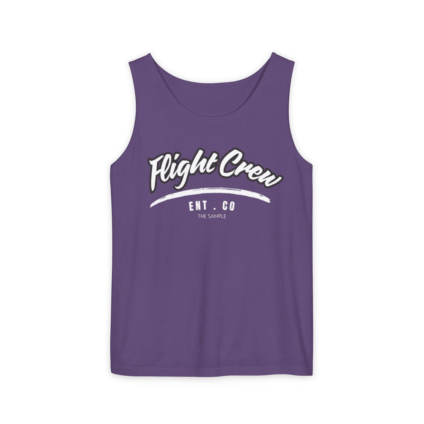 Unisex Garment-Dyed Tank Top - "Flight Crew" Design