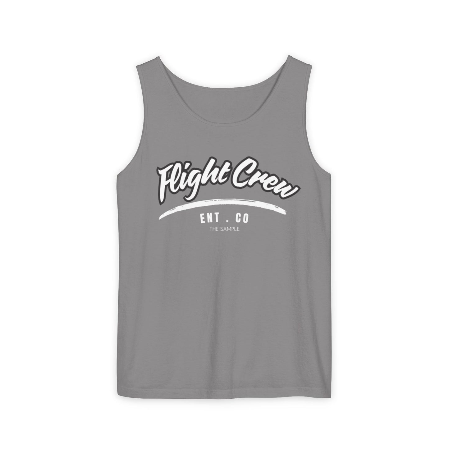 Unisex Garment-Dyed Tank Top - "Flight Crew" Design
