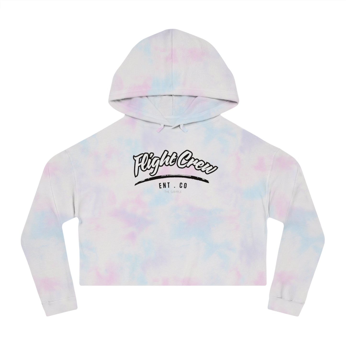 (Women’s) Cropped Hooded Sweatshirt - "Flight Crew" Design
