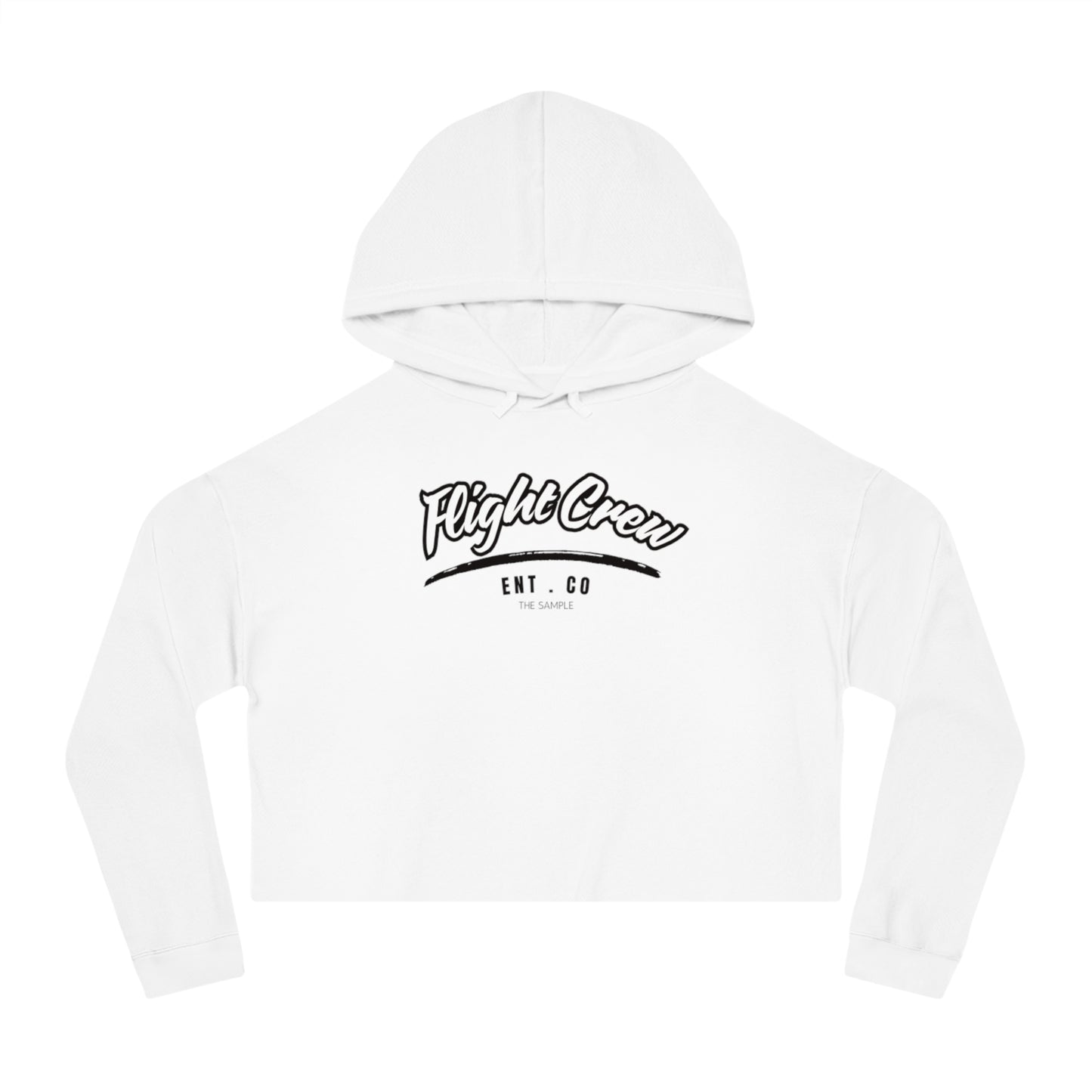 (Women’s) Cropped Hooded Sweatshirt - "Flight Crew" Design