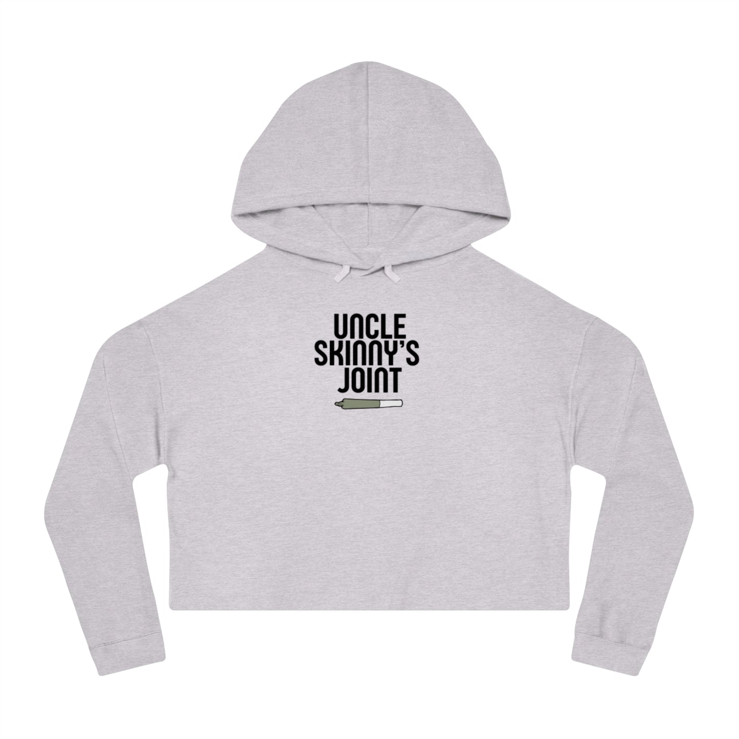 Women's Cropped Hooded Sweatshirt - "Uncle Skinny's Joint" Design