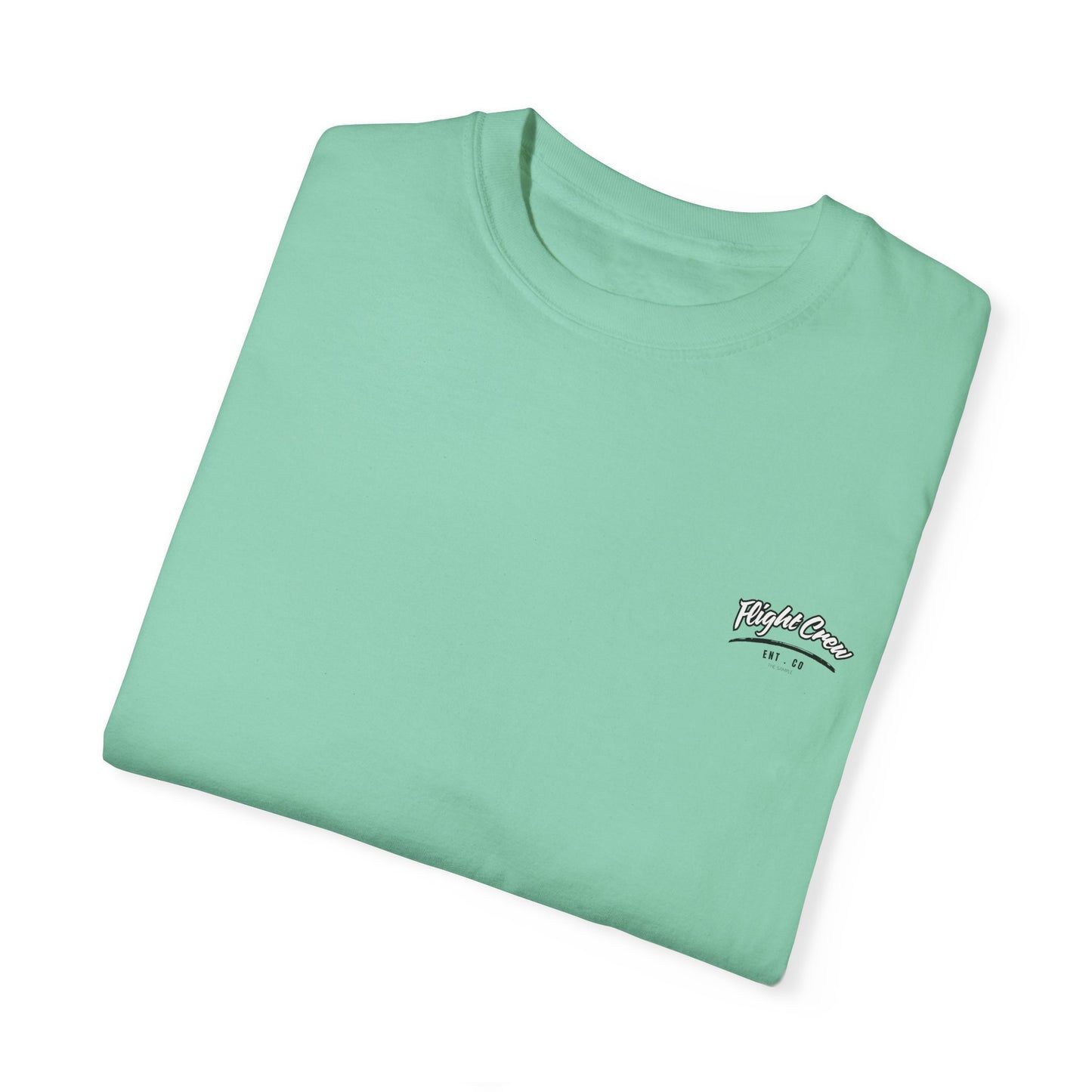 Casual Unisex Garment-Dyed T-Shirt - "Flight Crew" Design