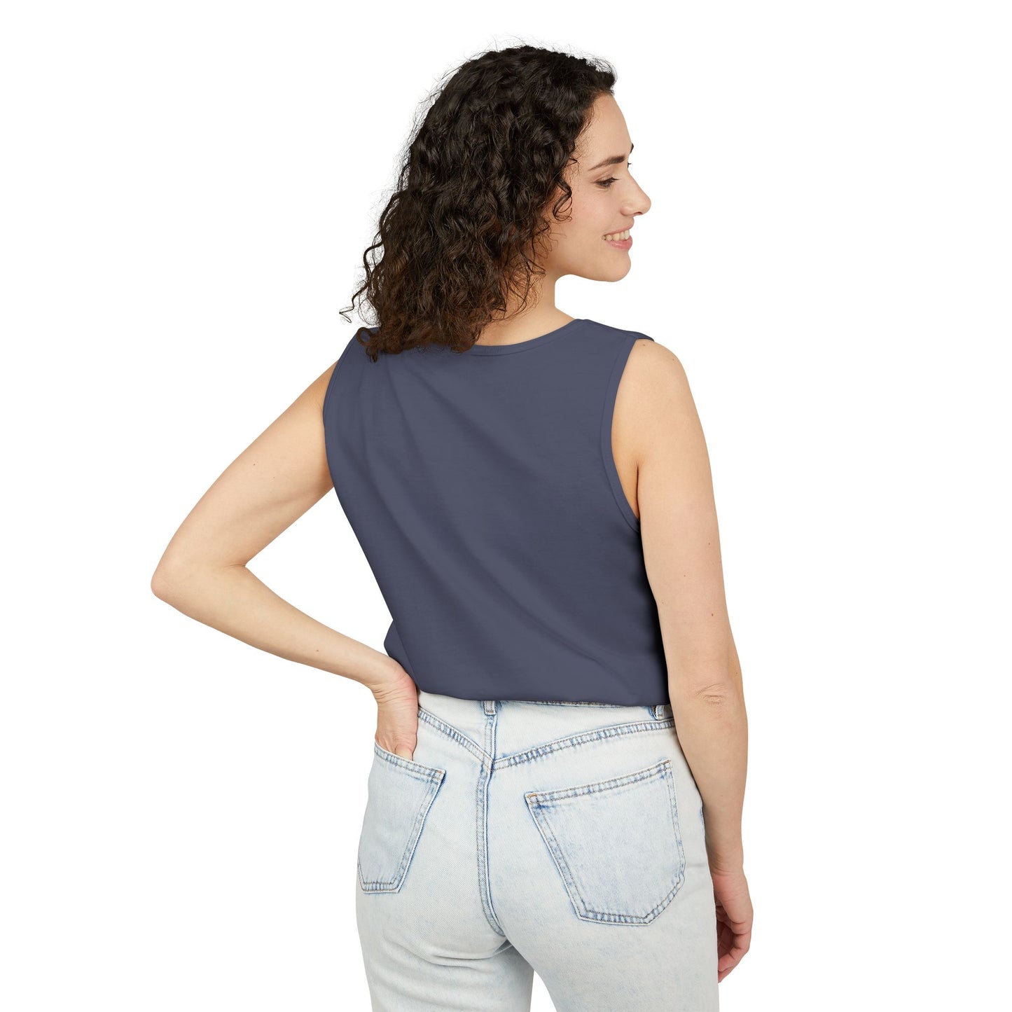 Unisex Garment-Dyed Tank Top - "Flight Crew" Design