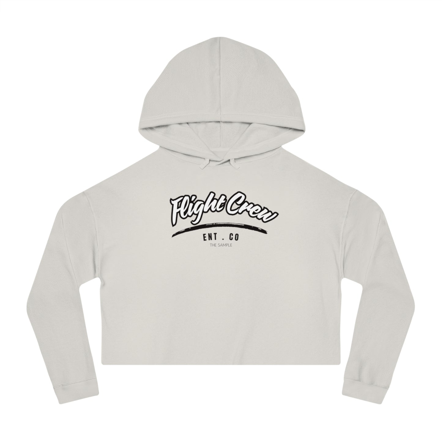 (Women’s) Cropped Hooded Sweatshirt - "Flight Crew" Design