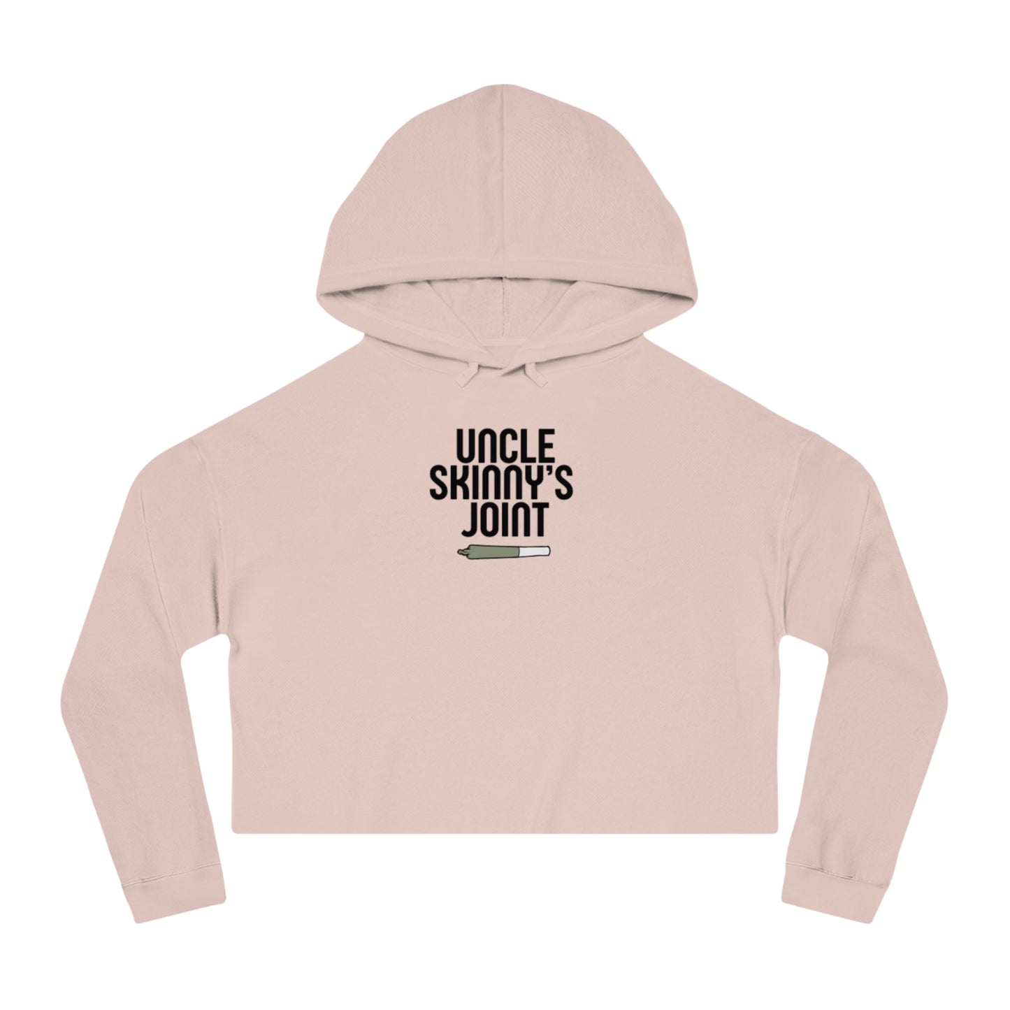 Women's Cropped Hooded Sweatshirt - "Uncle Skinny's Joint" Design