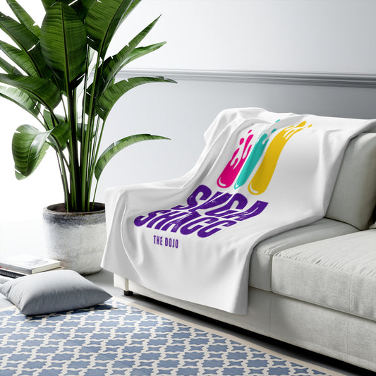 Cozy Sherpa Fleece Blanket - “Suga Shacc” Design for Ultimate Comfort