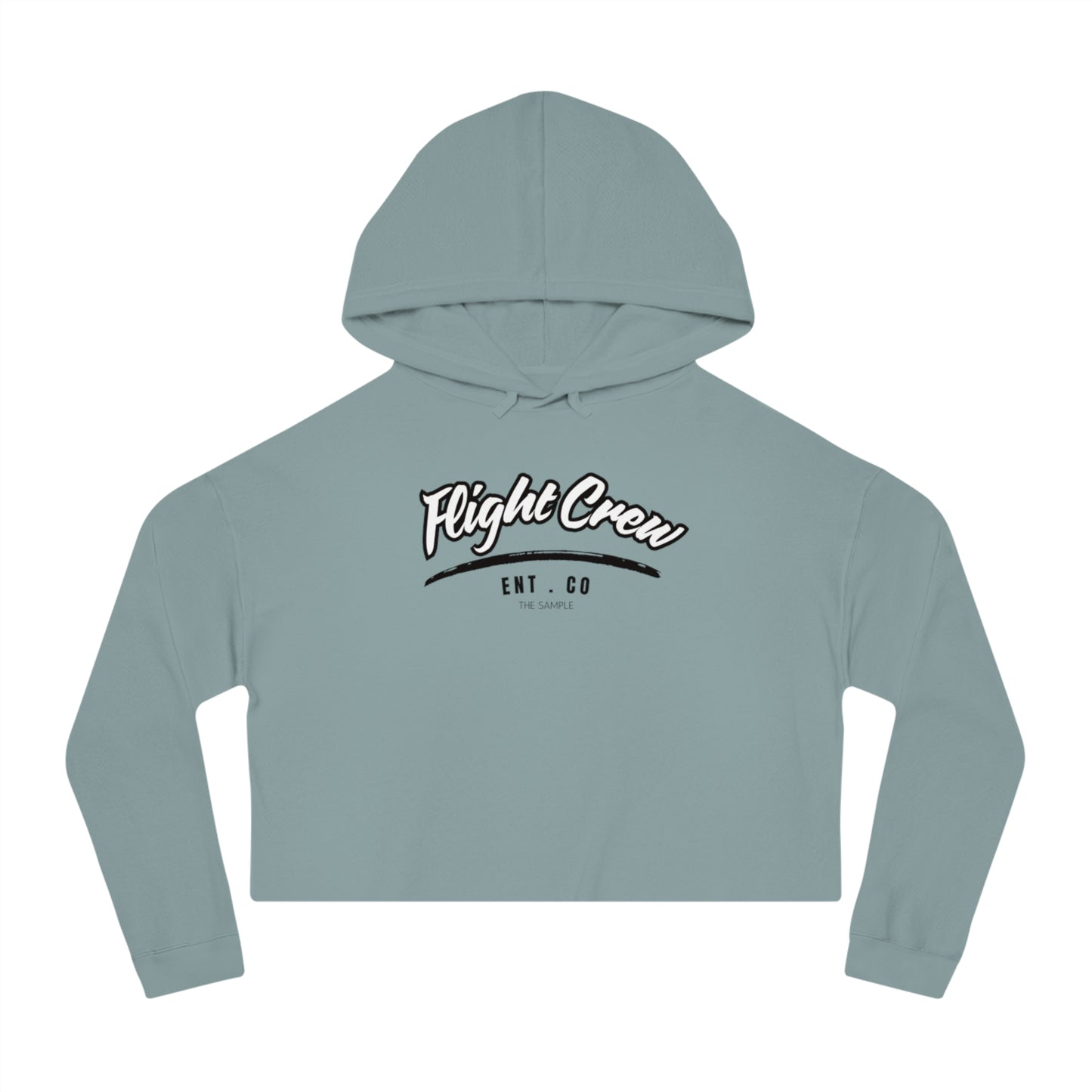 (Women’s) Cropped Hooded Sweatshirt - "Flight Crew" Design