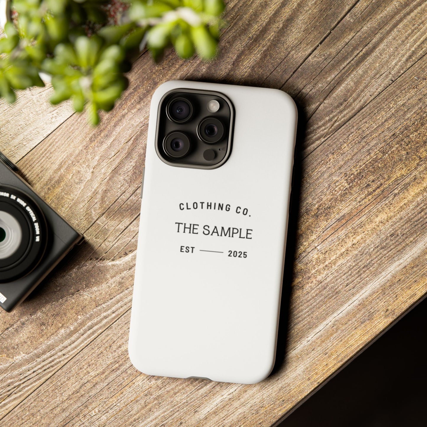 Durable Phone Case - “The Sample Clothing Co.” Design