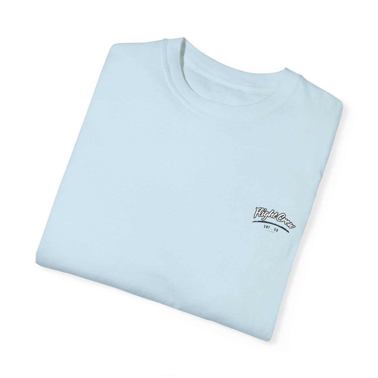 Casual Unisex Garment-Dyed T-Shirt - "Flight Crew" Design