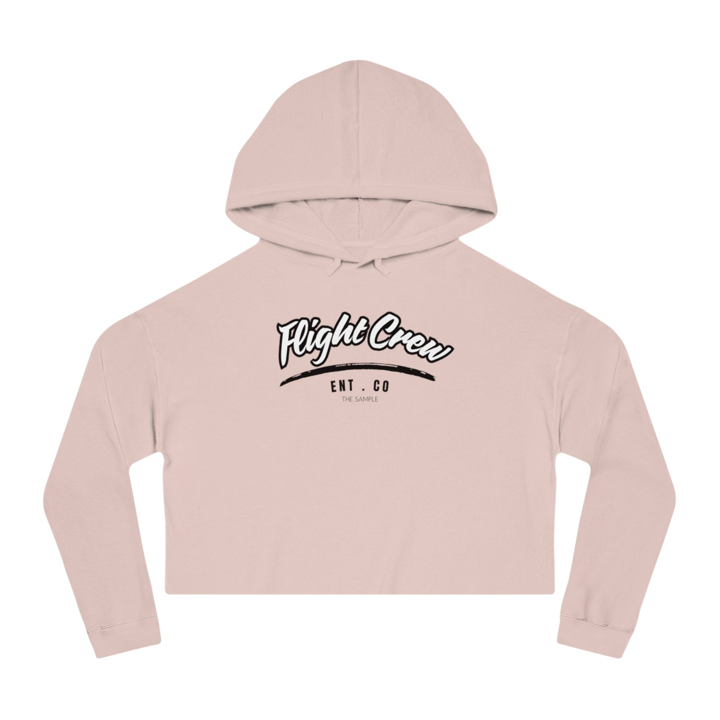 (Women’s) Cropped Hooded Sweatshirt - "Flight Crew" Design