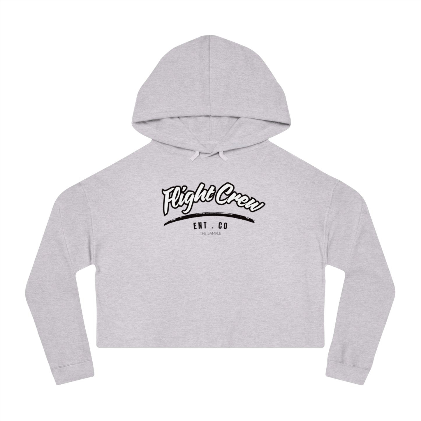 (Women’s) Cropped Hooded Sweatshirt - "Flight Crew" Design