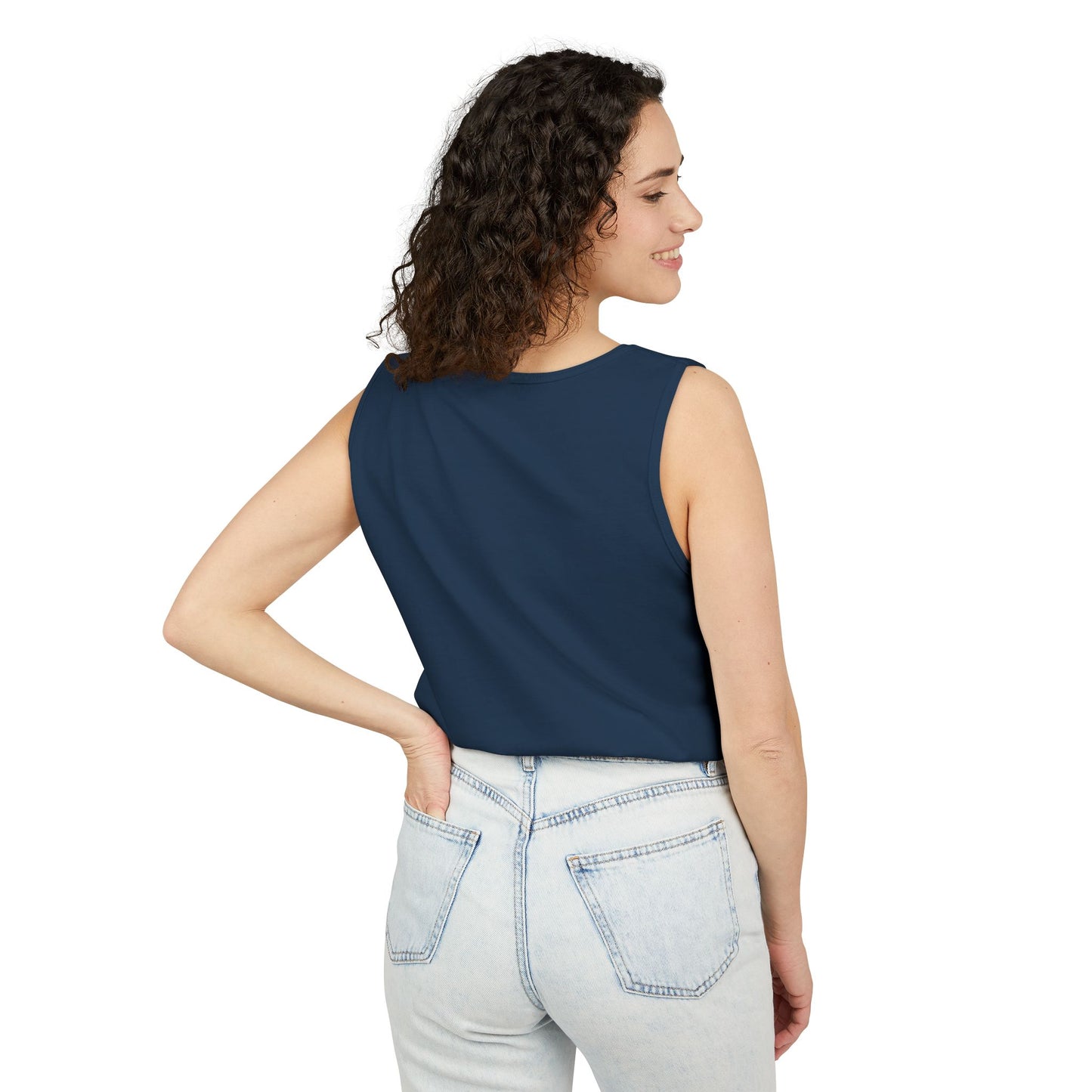 Unisex Garment-Dyed Tank Top - "Flight Crew" Design