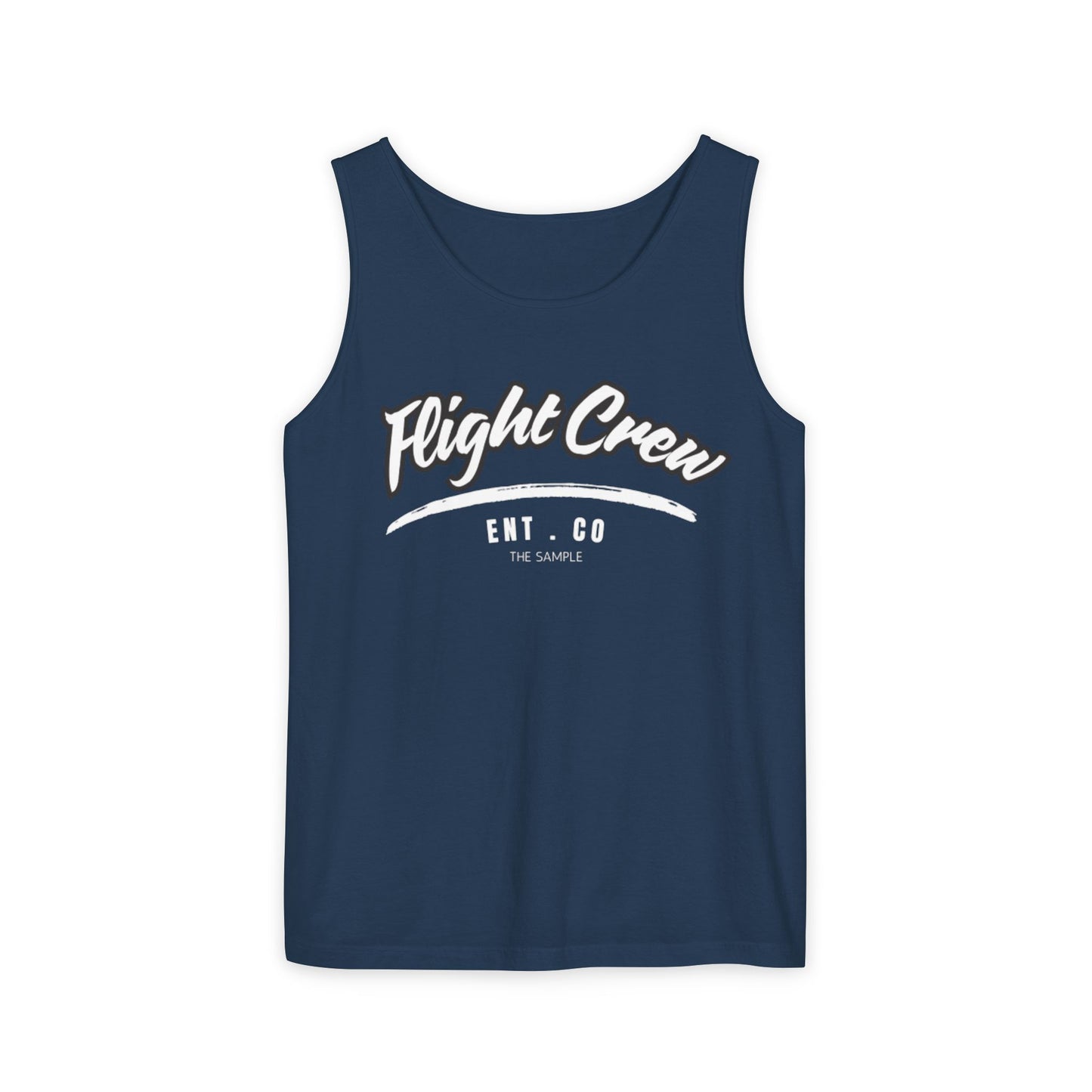 Unisex Garment-Dyed Tank Top - "Flight Crew" Design