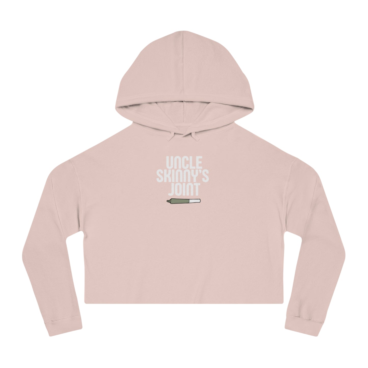 Women’s Cropped Hooded Sweatshirt - "Uncle Skinny's Joint" Design